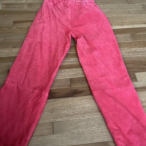 TERRY LEWIS Classic Luxuries Suede Leather Lined Pants 10 VINTAGE - Picture 9 of 12